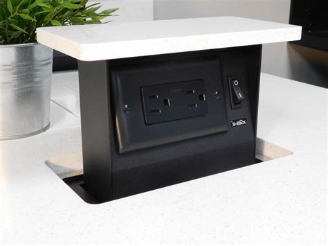 pop up outlets on kitchen island|hidden kitchen countertop outlets.